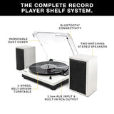 Victrola The Quincy 6-in-1 Bluetooth Record Player & Multimedia Center with Built-in Speakers ?C 3-Speed Turntable, CD & Cassette Player, AM/FM Radio, Wireless Music Streaming (Natural)