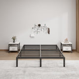 Metal Bed Frame Full Size – 14 Inch Heavy-Duty Full Platform Bed Frame No Box Spring Needed, Easy Assembly, Noise-Free, Sturdy Mattress Foundation, Underbed Storage Space