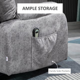 HOMCOM Power Lift Chair, Electric Recliner for Elderly, Compact Living Room Chair with Side Pocket & Remote Control, Grey