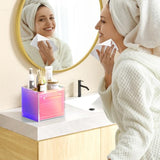 Rainbow Disposable Facial Towel Storage Box Acrylic Towel Container Compatible with Clean Skin Club Clean Towel XL Wall-Mounted Face Towel Organizer with Drawer(Excluding Facial Towels)