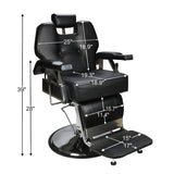 BarberPub All Purpose Hydraulic Recline Barber Chair (Black)