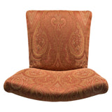 HomePop Parsons Red/Gold Damask Dining Chair