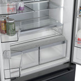 Bosch – 800 Series 21 Cu. Ft. French Door Counter-Depth Smart Refrigerator – Black stainless steel