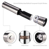 Aicok Stainless Steel Electronic Salt and Pepper Grinder Set with Adju